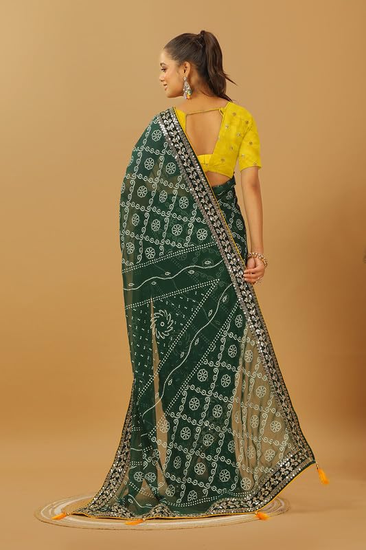 Traditional Lahariya Print Saree || Premium Festive Saree with Banglori Blouse Design No_MISSI