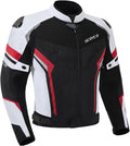 Motorcycle Jacket Men, CE Level 1 Breathable Mesh Motorcycle Riding Jacket with 7 PCS Protective Armored