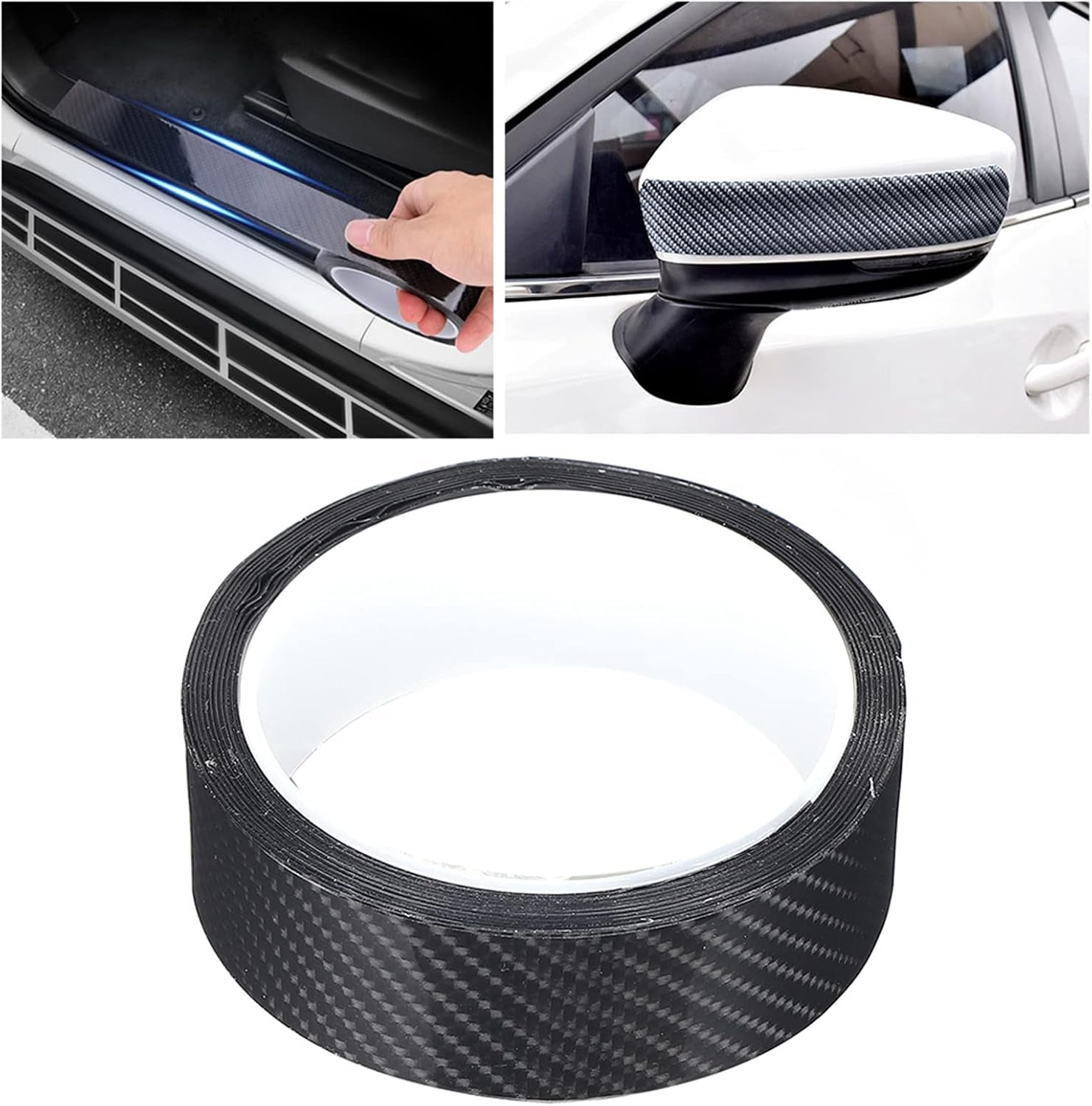 Black Carbon Fiber Strip Tape Protective Film(3cm*3m)