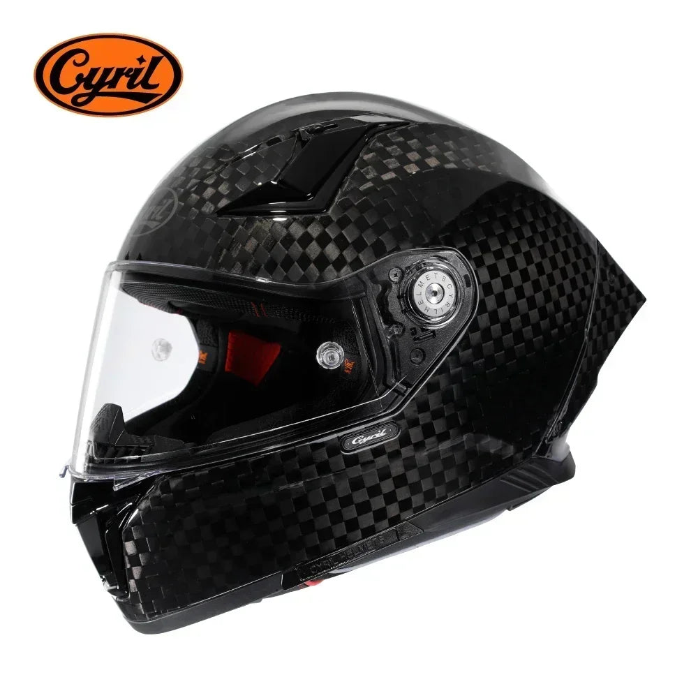 Unisex Lightweight Carbon Fiber Kevlar Full Face Motorcycle Street Bike Helmets Racing Helmet DOT ECE Approved  Casque Moto