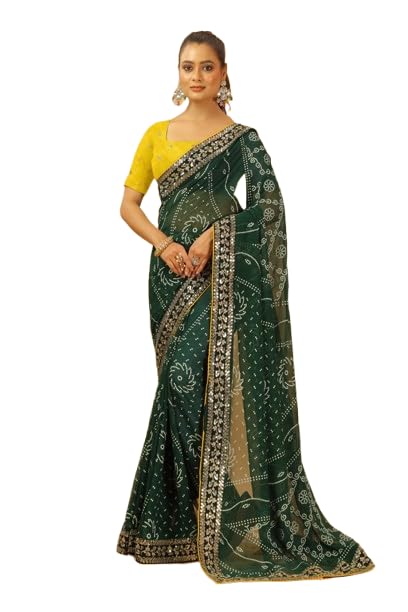 Traditional Lahariya Print Saree || Premium Festive Saree with Banglori Blouse Design No_MISSI