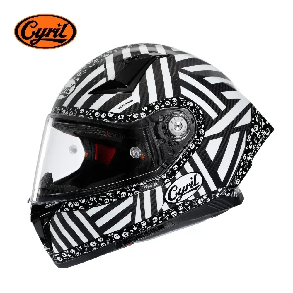 Unisex Lightweight Carbon Fiber Kevlar Full Face Motorcycle Street Bike Helmets Racing Helmet DOT ECE Approved  Casque Moto