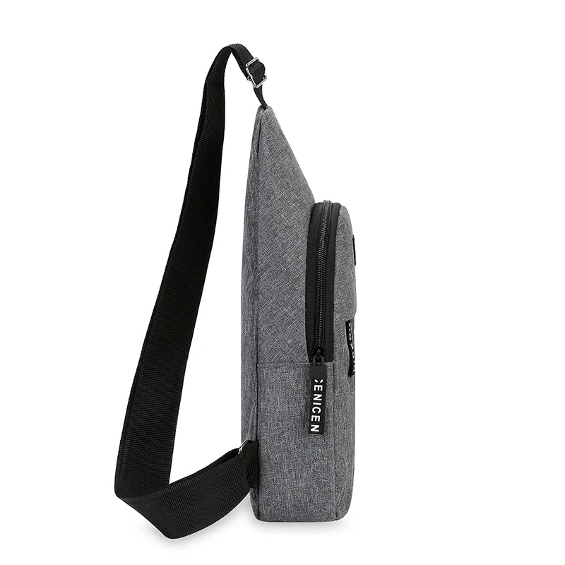 Chest Bag Men'S One Shoulder Crossbody Bag Large Capacity Outdoor Sports and Leisure Fashion Small Shoulder Bag Large Capacit