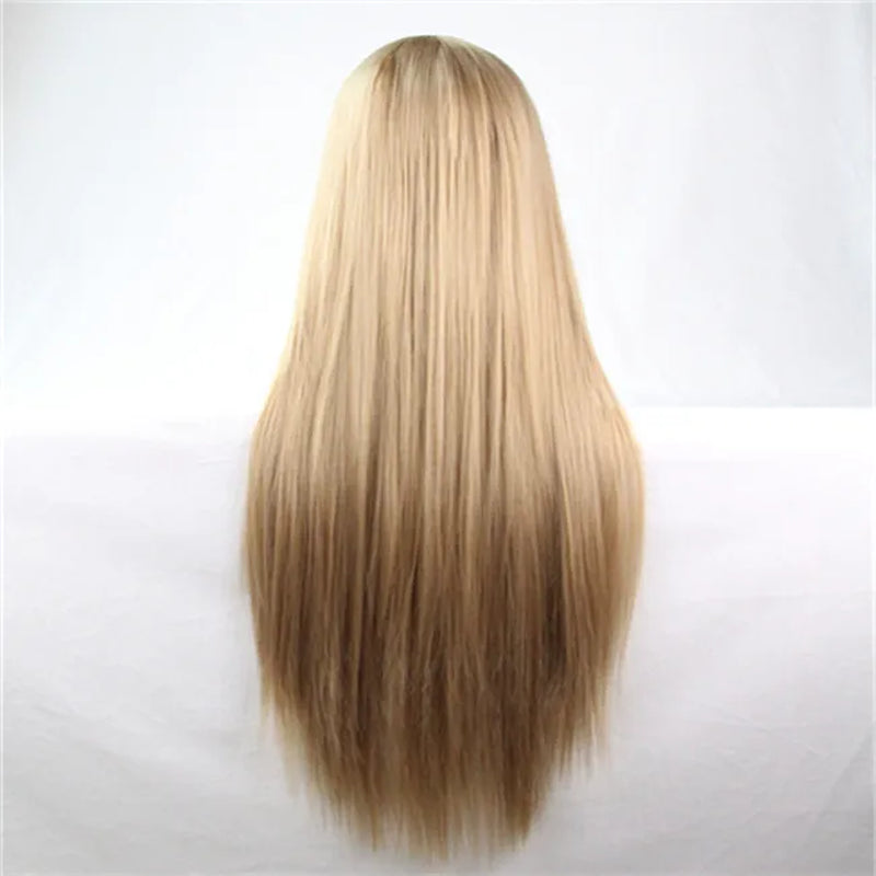 Synthetic Hair Wigs for Women Cosplay Wig 80 Cm Straight Long Light Purple Wig with Bangs Pink Red Blue Blonde Brown Black Green