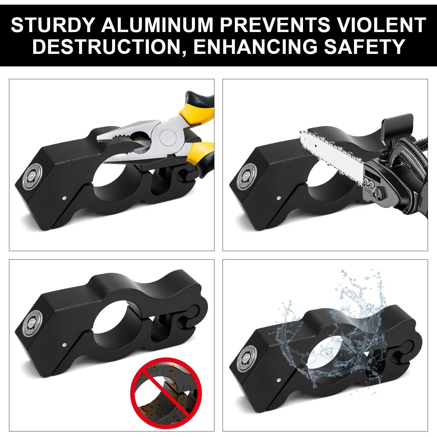 Motorcycle Locks anti Theft - Motorcycle Lock Heavy Duty for Grip Lock Throttle Lock Brake Locks anti Theft Motorcycle Locks Front Brake on Dirt Bike Moped Scooter Lock ATV & Motorcycle Accessories