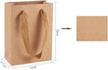 10 Pack Kraft Paper Shopping Bags 7 X 8.6 X 4.3" Paper Bags with Handles Gift Bags Party Bags Retail Handle Bags