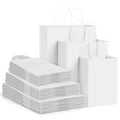 20PCS Kraft Paper Bags with Handles Party Gift Paper Bags for Small Business Shopping Bags Party Bags, Favor Bags