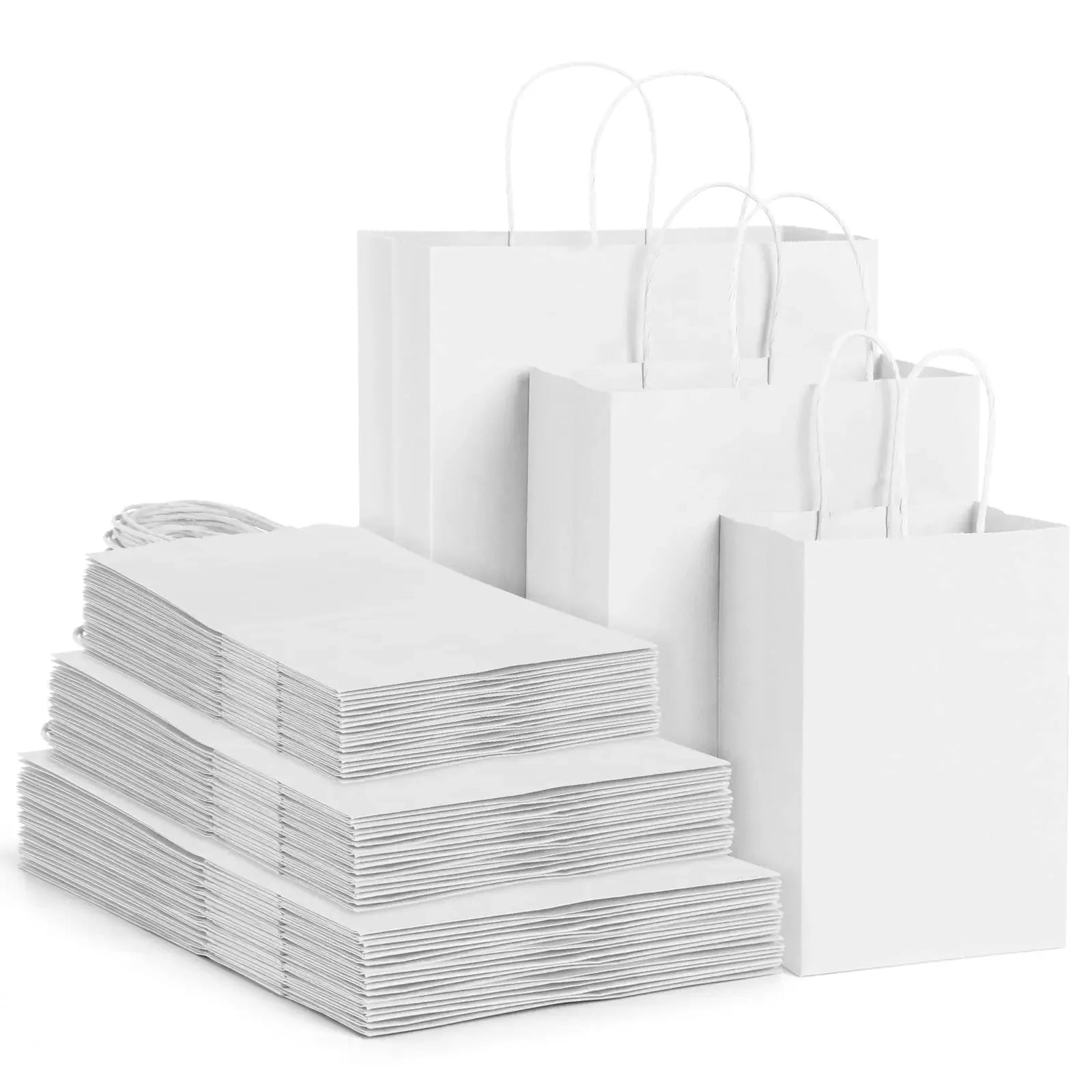 20PCS Kraft Paper Bags with Handles Party Gift Paper Bags for Small Business Shopping Bags Party Bags, Favor Bags