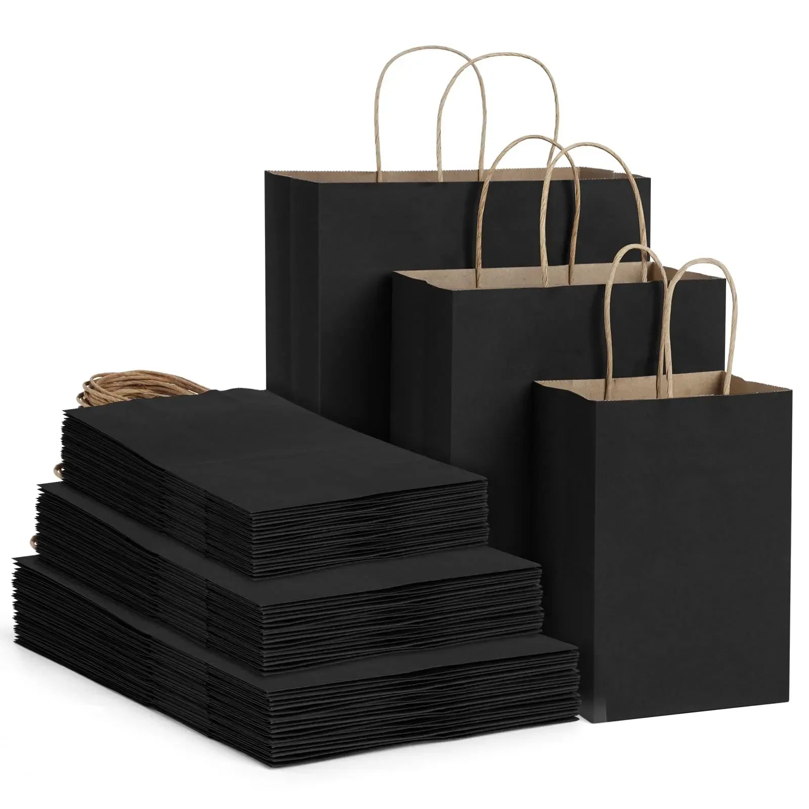 20PCS Kraft Paper Bags with Handles Party Gift Paper Bags for Small Business Shopping Bags Party Bags, Favor Bags