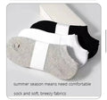 10 Pairs Men'S Polyester Boat Socks New Style Black White Grey Business Men Stockings Soft Breathable Summer for Male