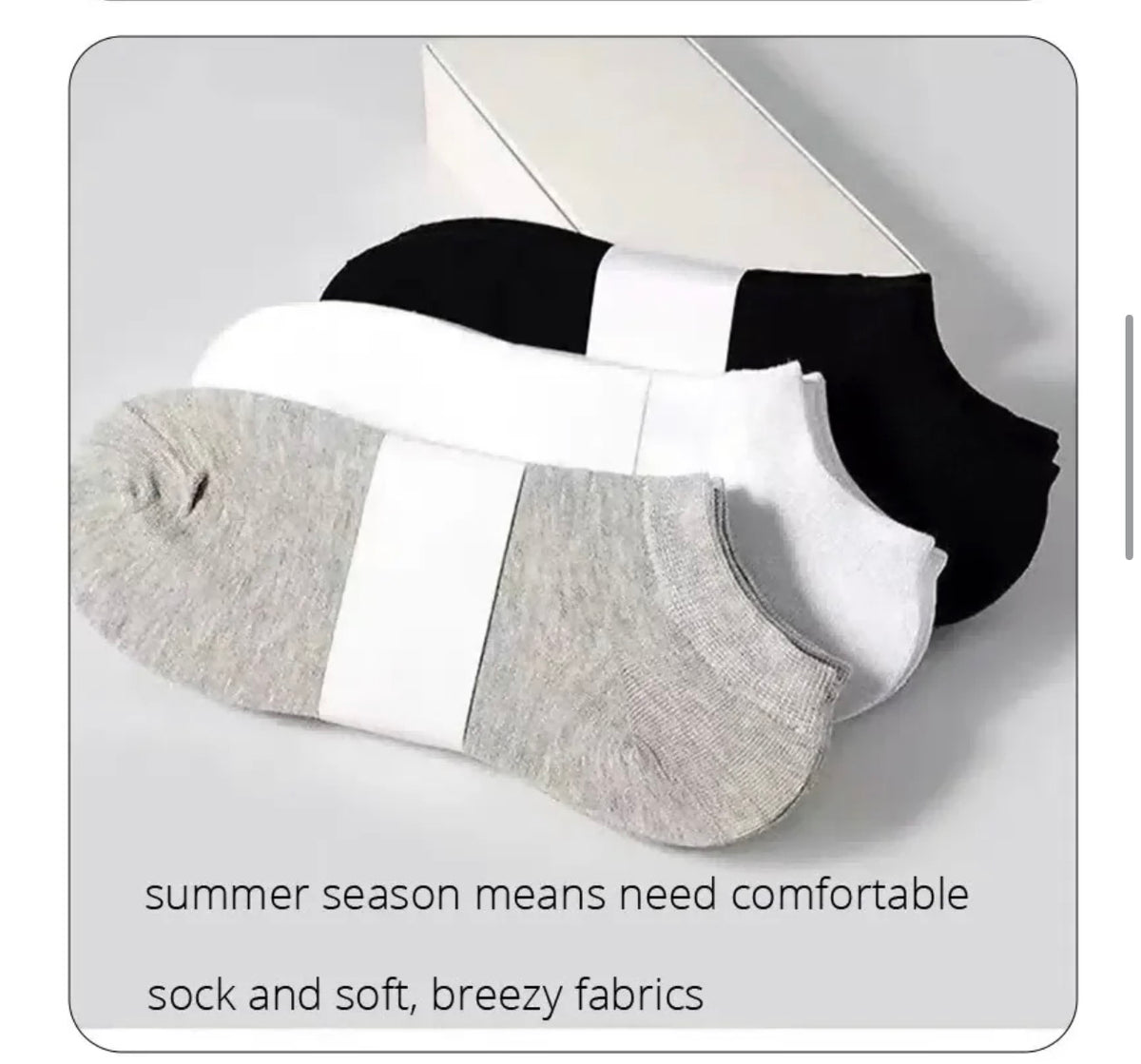 10 Pairs Men'S Polyester Boat Socks New Style Black White Grey Business Men Stockings Soft Breathable Summer for Male