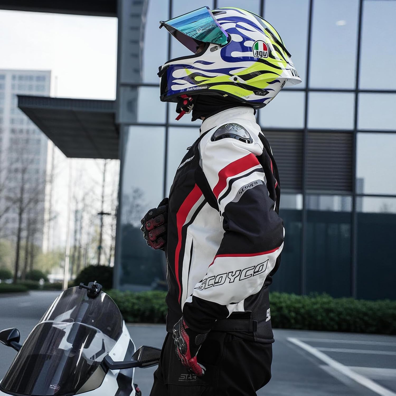Motorcycle Jacket Men, CE Level 1 Breathable Mesh Motorcycle Riding Jacket with 7 PCS Protective Armored