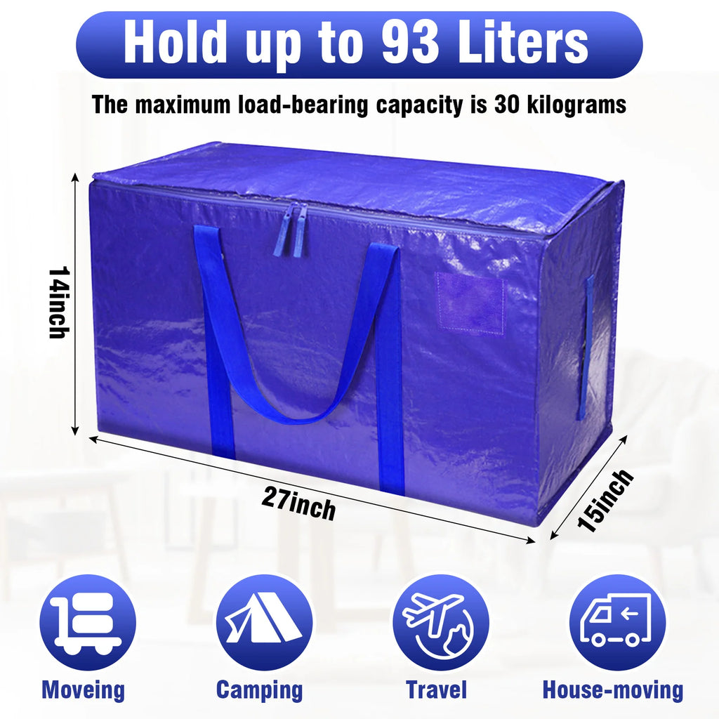 Large Moving Bags with Zippers Andhandles, Heavy Duty Storage Bags,College Move in Bags, Storage Bags
