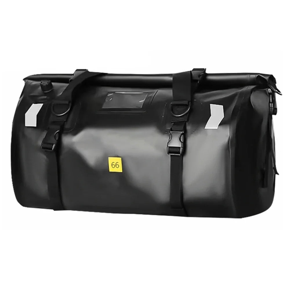 Motorcycle Tail Bag 46L Helmet Bag Waterproof Rear Seat Bag Rescue Bag Dry Duffel Bag Luggage Rear Rack Trunk Bag Storage Bag