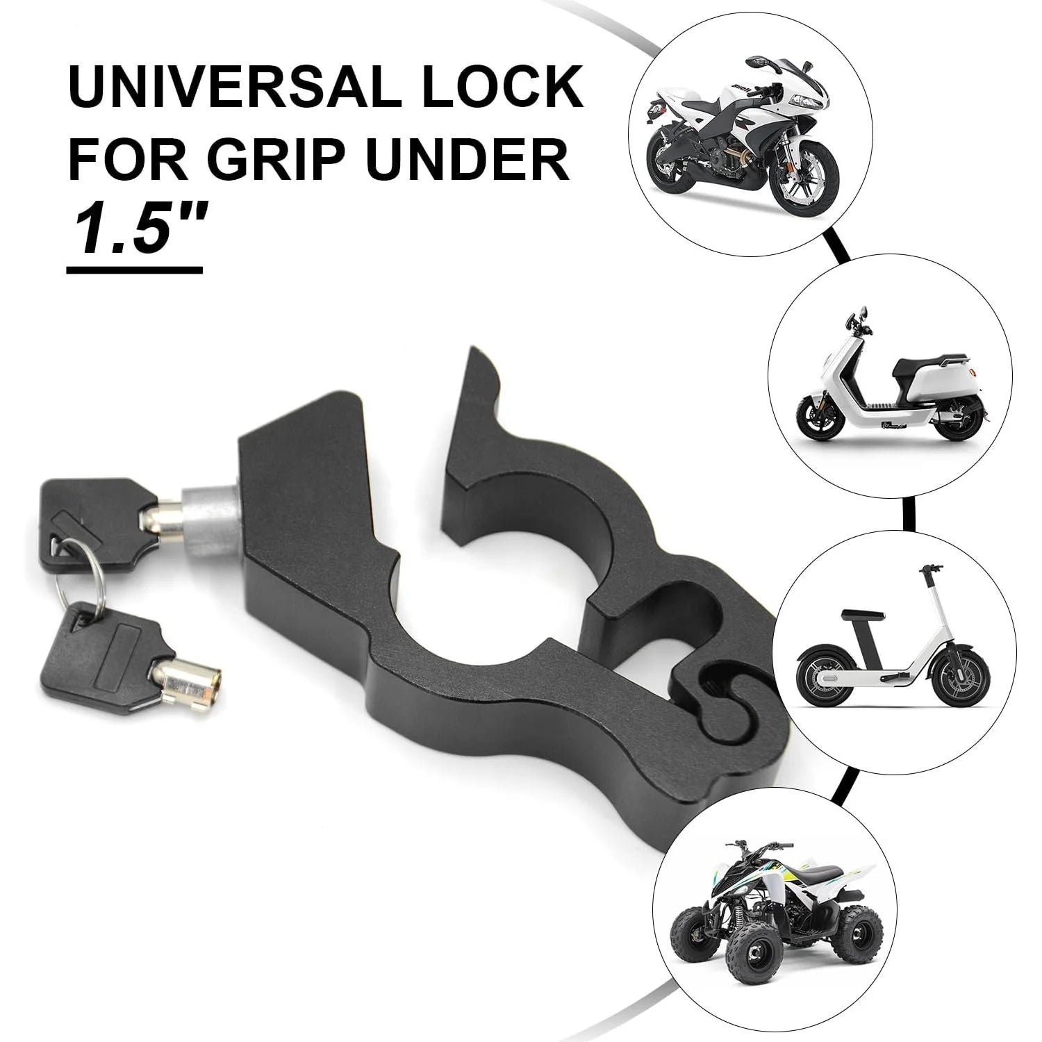 Motorcycle Locks anti Theft - Motorcycle Lock Heavy Duty for Grip Lock Throttle Lock Brake Locks anti Theft Motorcycle Locks Front Brake on Dirt Bike Moped Scooter Lock ATV & Motorcycle Accessories