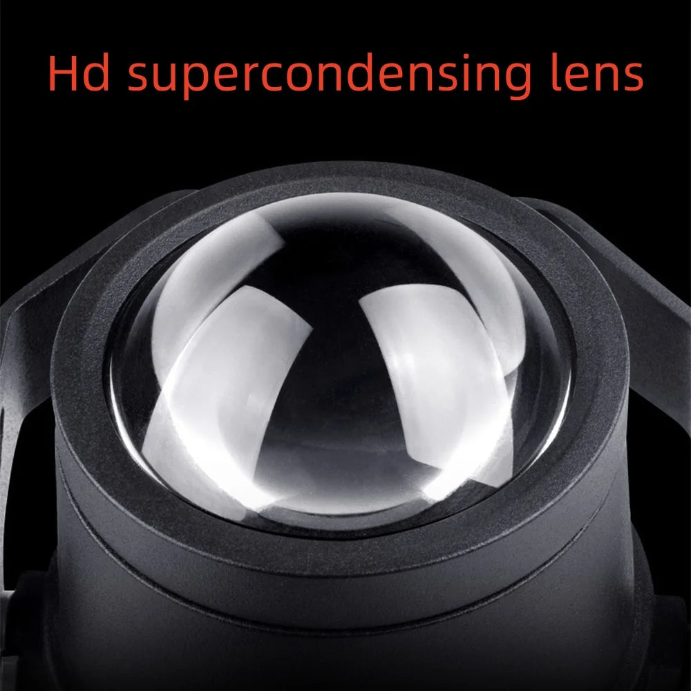 Motorcycle LED Fog Spotlights and Auxiliary Headlights with Electric Projector Lenses