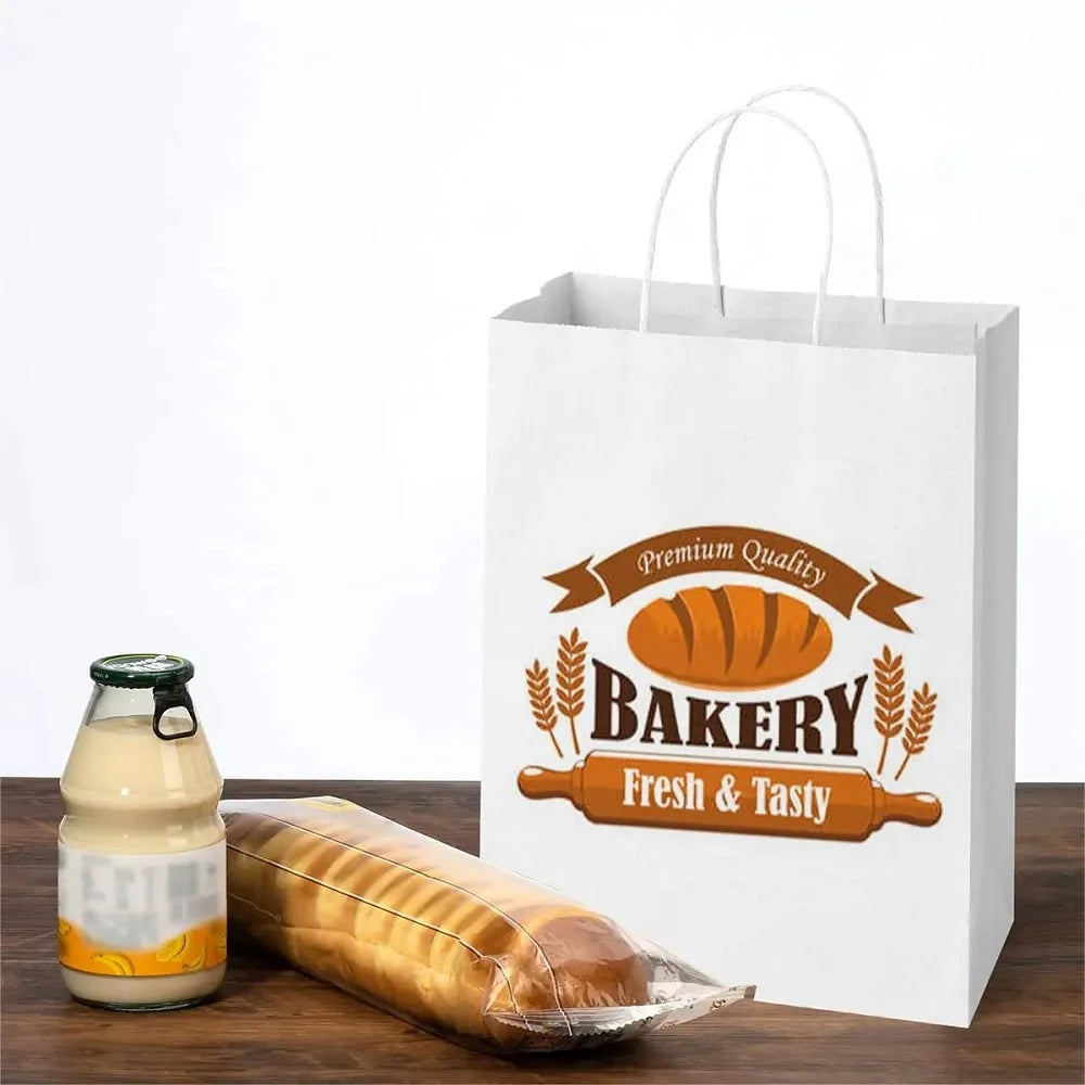 20PCS Kraft Paper Bags with Handles Party Gift Paper Bags for Small Business Shopping Bags Party Bags, Favor Bags