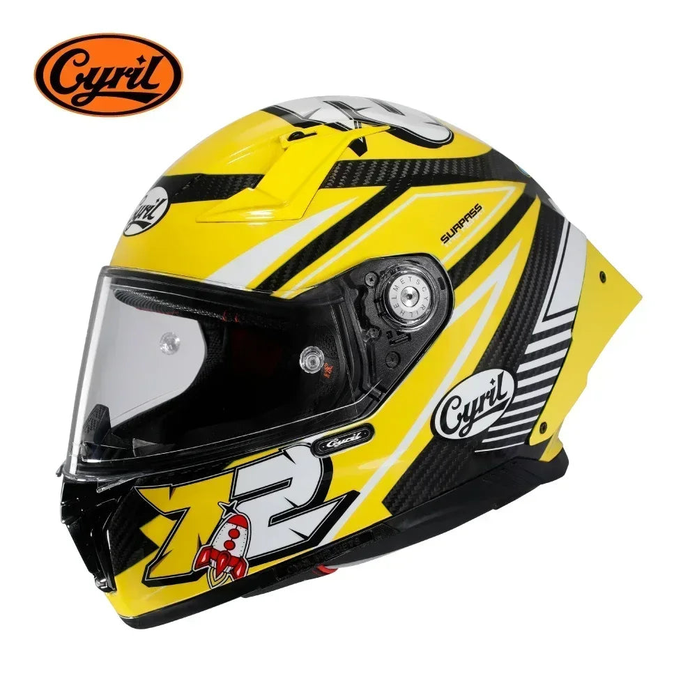 Unisex Lightweight Carbon Fiber Kevlar Full Face Motorcycle Street Bike Helmets Racing Helmet DOT ECE Approved  Casque Moto