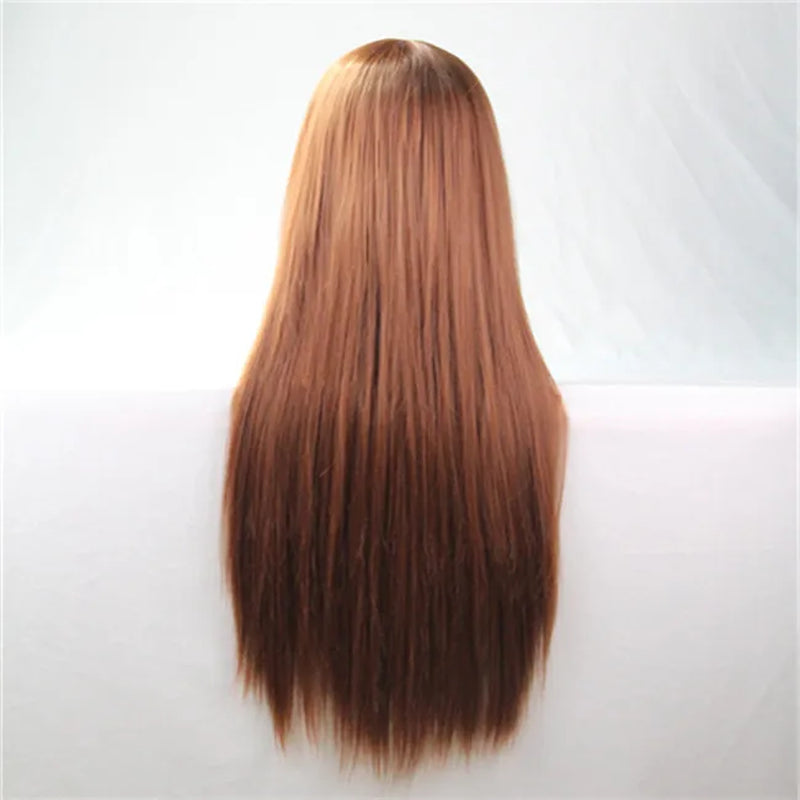 Synthetic Hair Wigs for Women Cosplay Wig 80 Cm Straight Long Light Purple Wig with Bangs Pink Red Blue Blonde Brown Black Green
