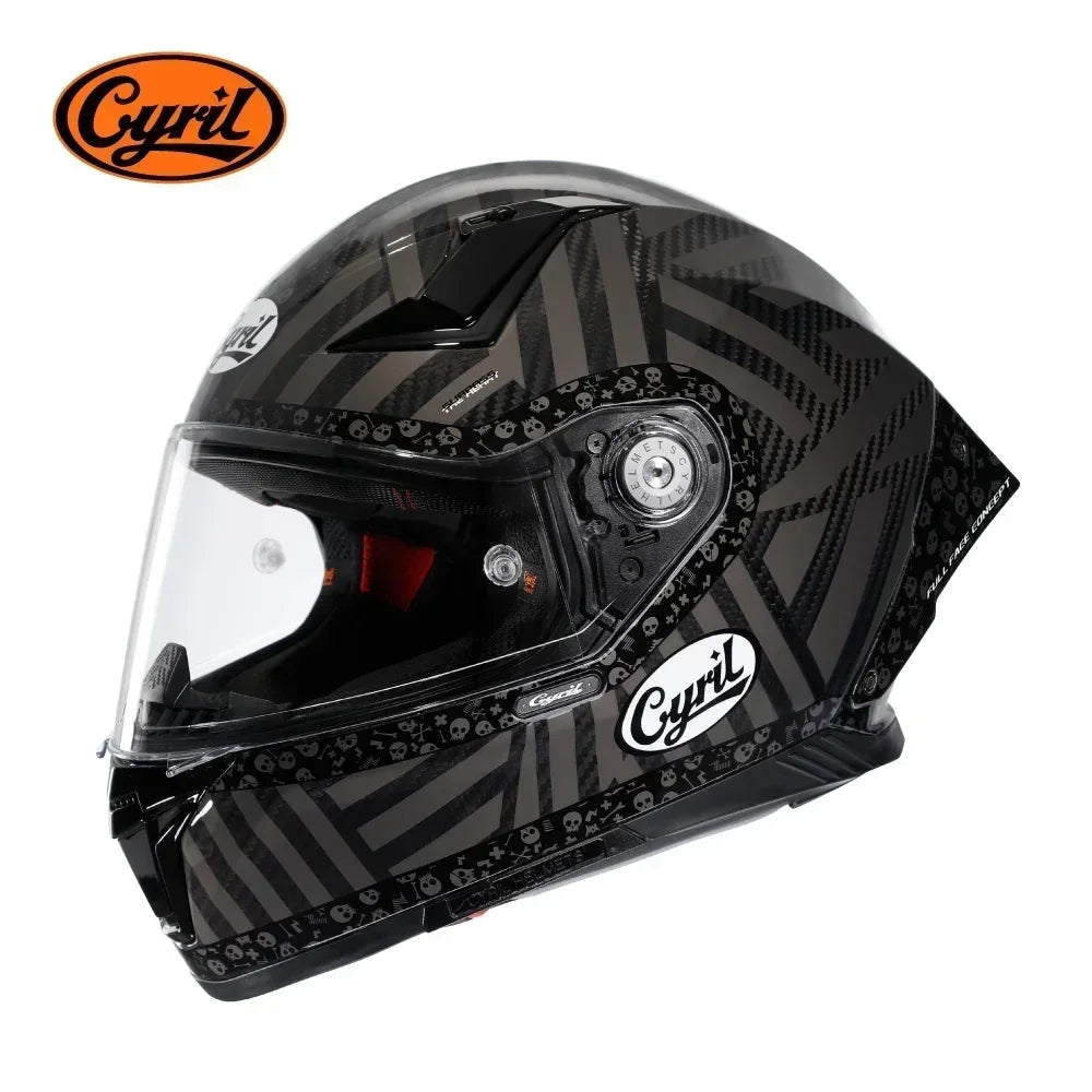 Unisex Lightweight Carbon Fiber Kevlar Full Face Motorcycle Street Bike Helmets Racing Helmet DOT ECE Approved  Casque Moto