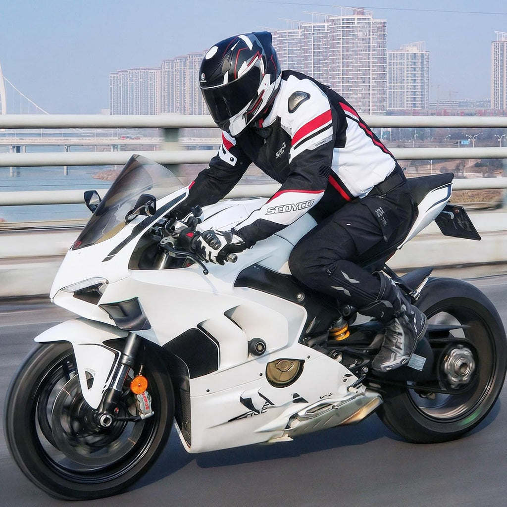 Motorcycle Jacket Men, CE Level 1 Breathable Mesh Motorcycle Riding Jacket with 7 PCS Protective Armored